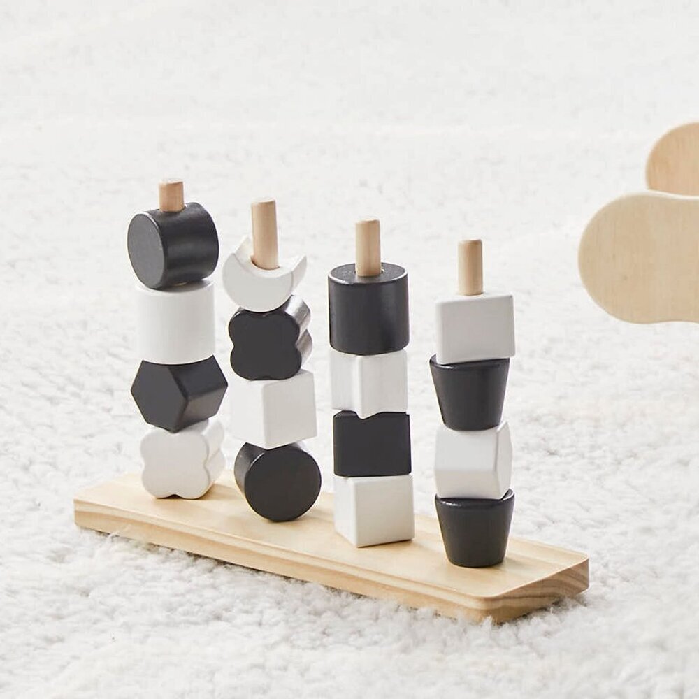 Pottery Barn Modern‎ Black White Stacker Toy
